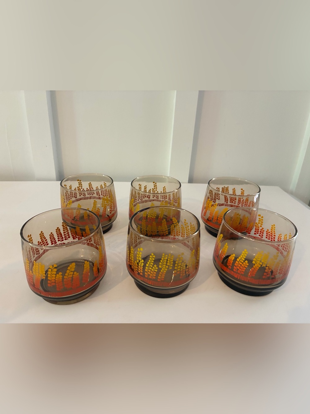 Dominion Glass Foxglove Juice Glass Smokey Brown 8oz Vintage 1970s Canada 6